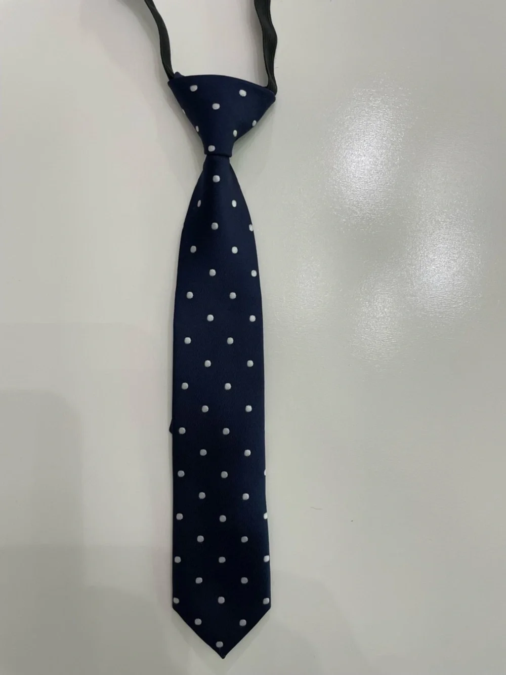 H&M Navy Polka Dot Tie and Black Clip On Tie